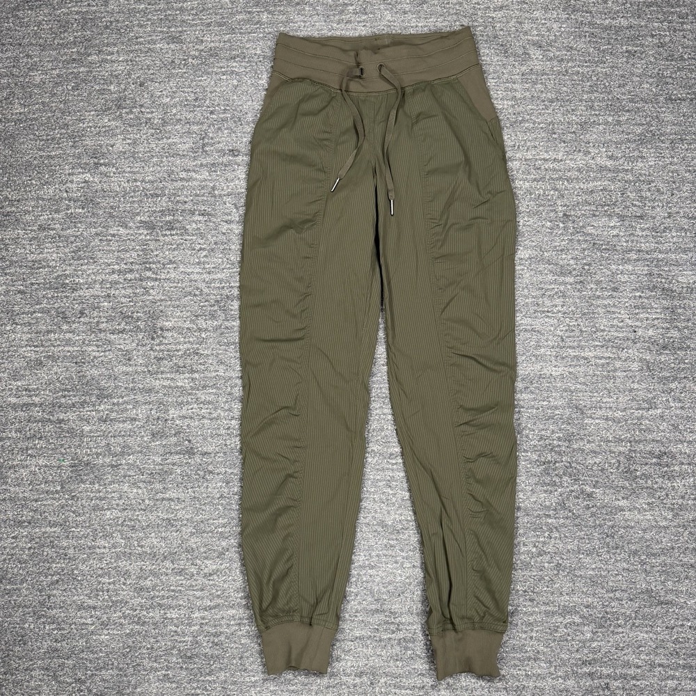 Lululemon Dance Studio Mid-Rise Jogger Pants Women 2 Green Athleisure Gym Yoga
